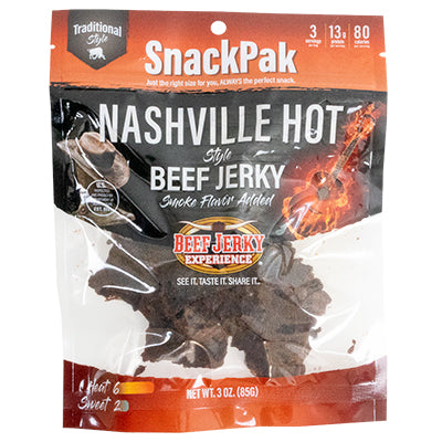 Traditional Nashville Hot Beef Jerky SnackPak