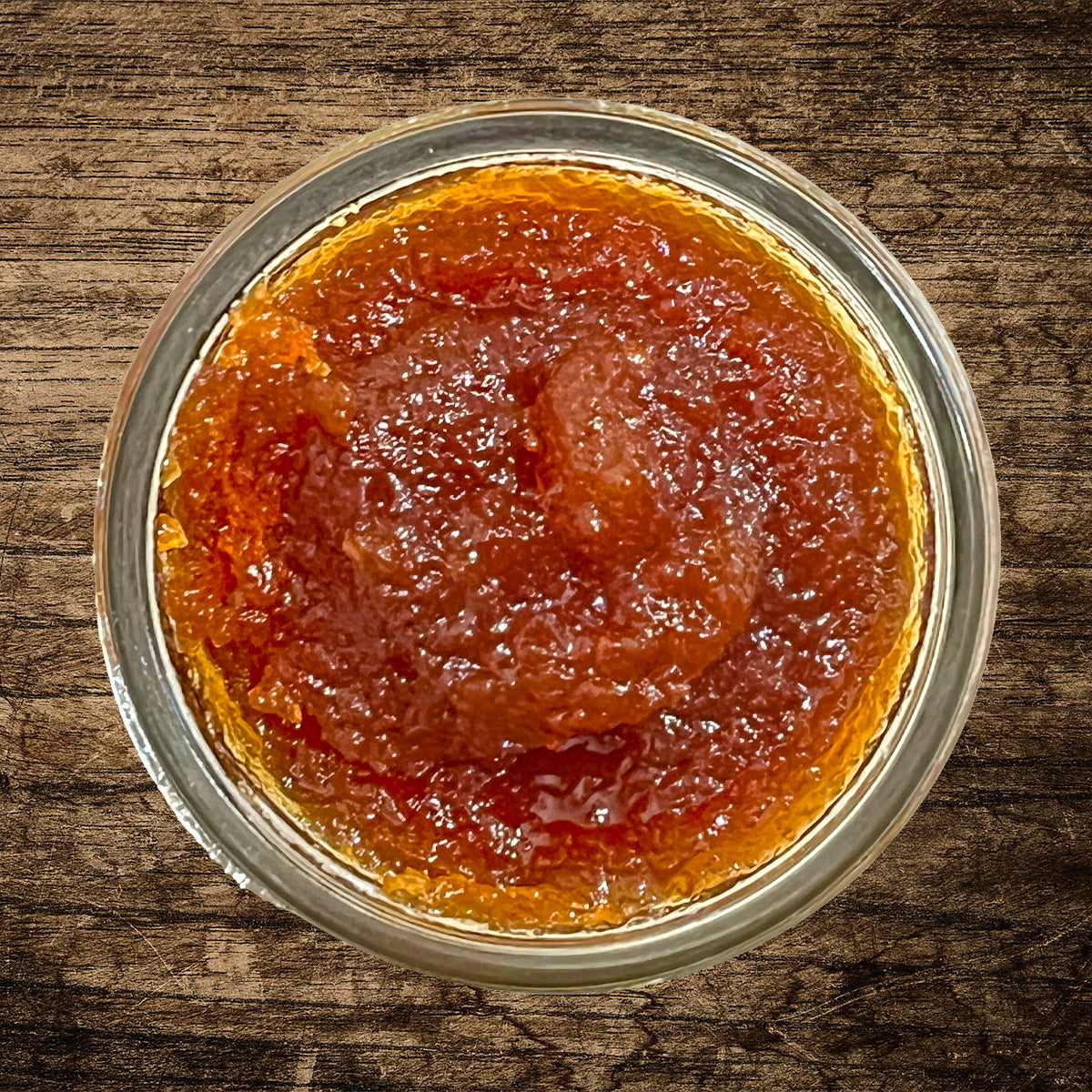 View of the top of the open jar