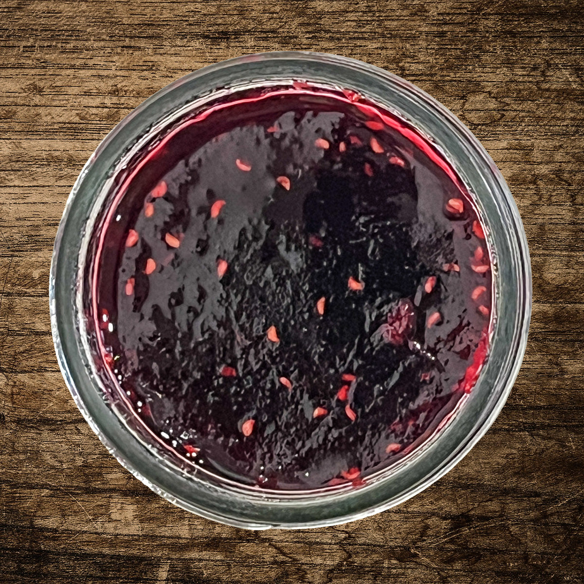 View of the top of the open jar